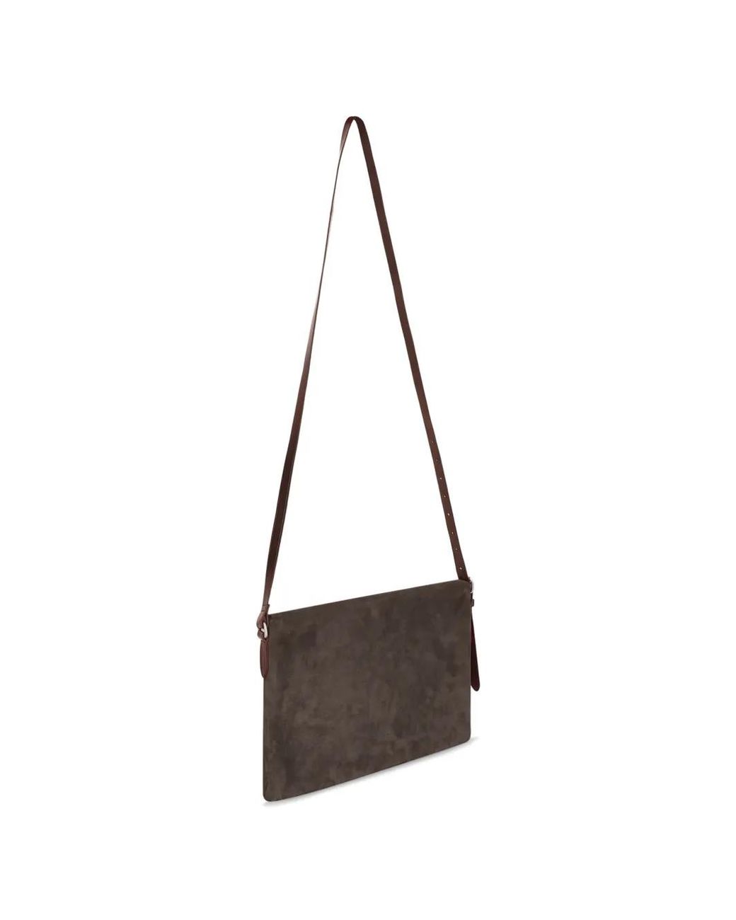 Dries Van Noten White Suede Cross Body Bag for men