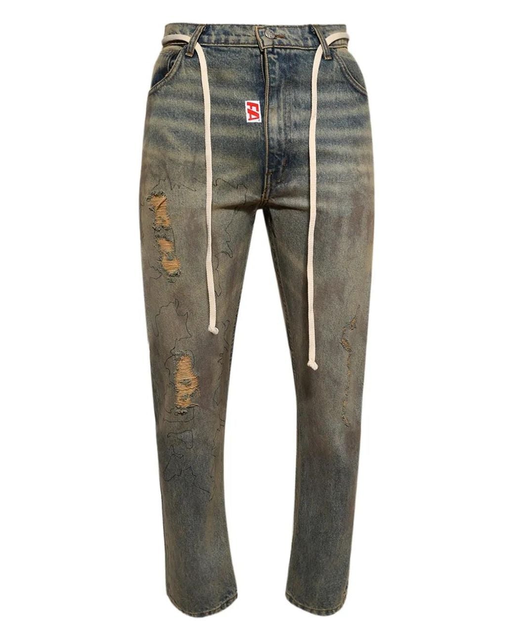 RRR123 Gerafelde Jeans in het Gray voor heren