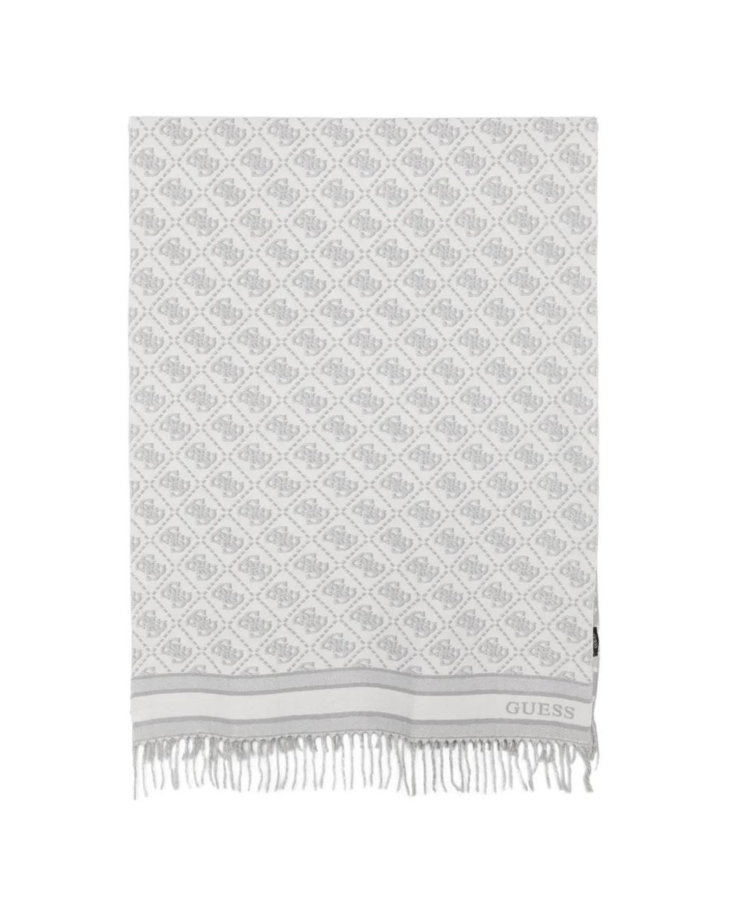 Sciarpa Con Frange di Guess in White