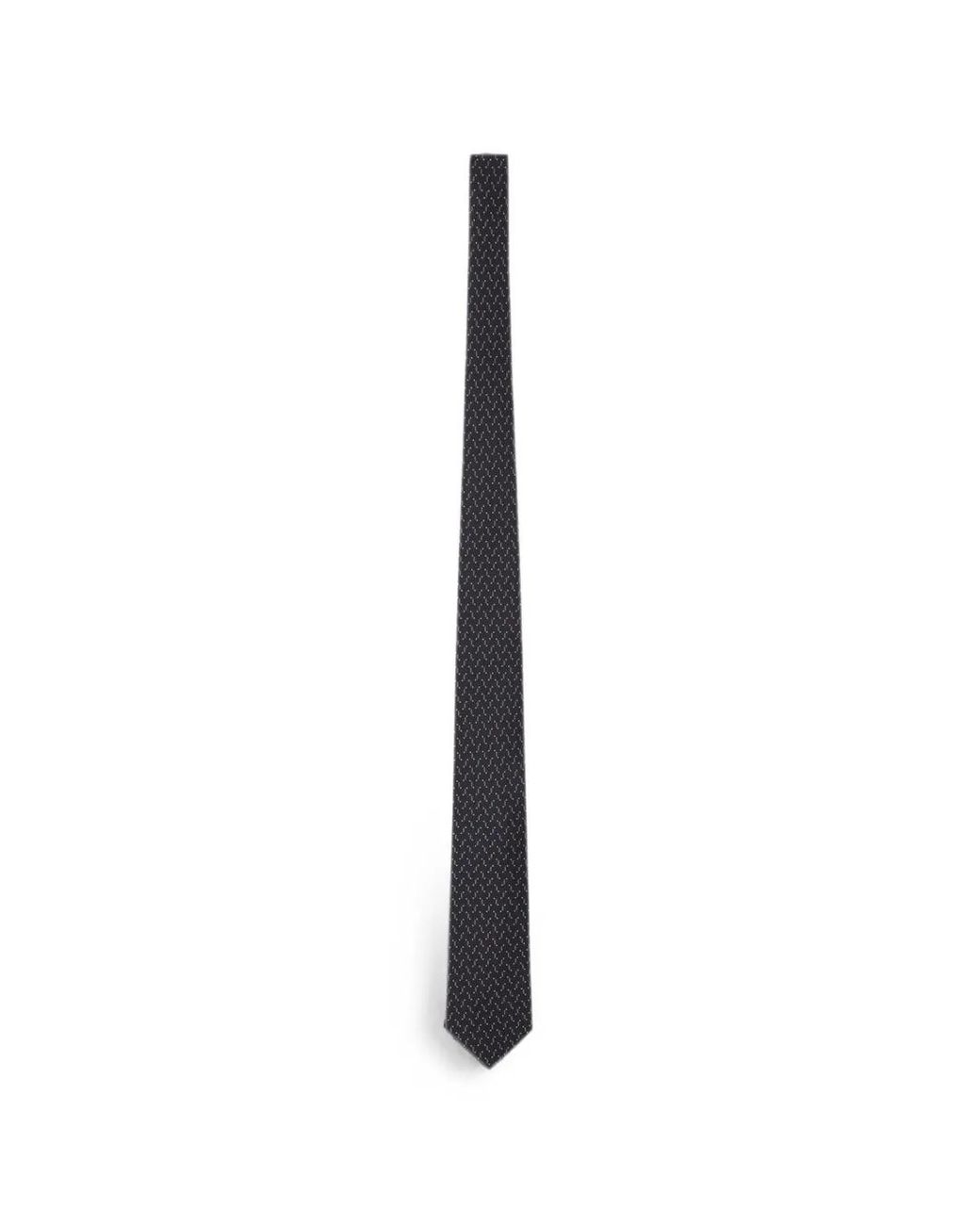 Lardini White Patterned Silk Tie for men