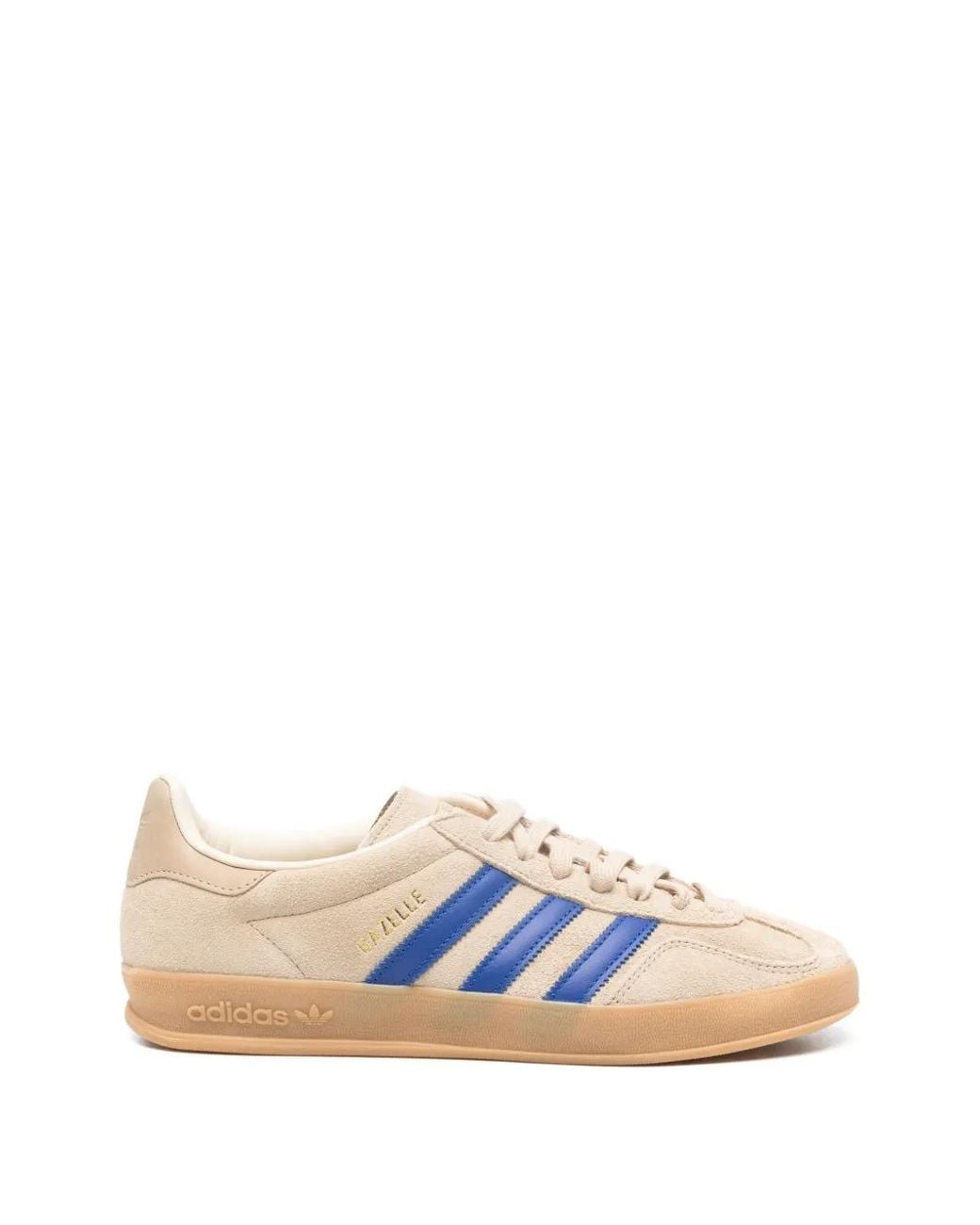 Adidas White "Gazelle" Indoor Sneakers