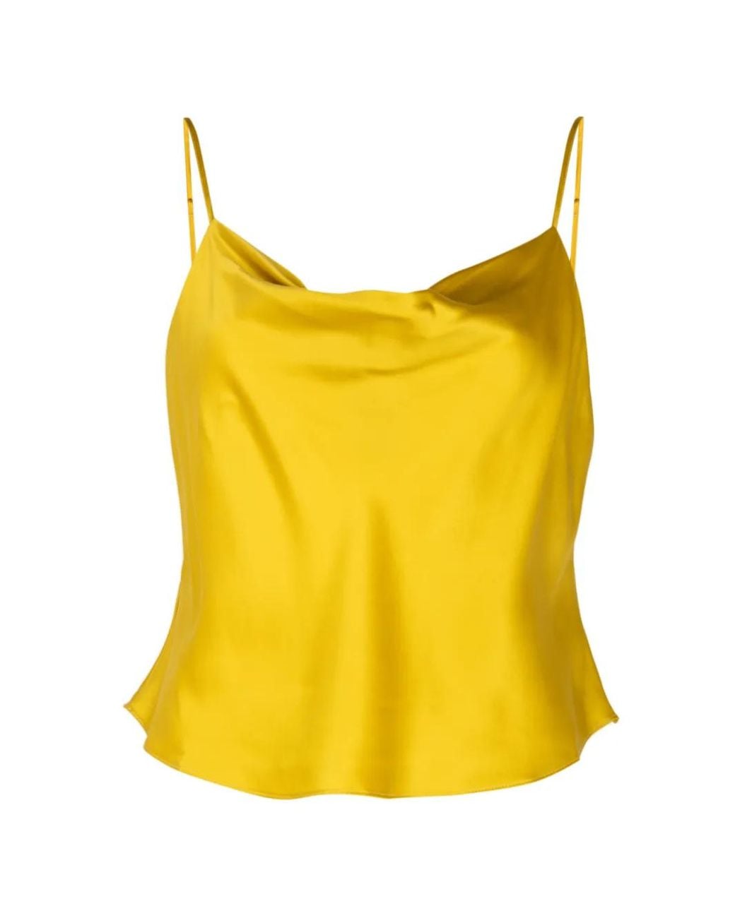 Cinq À Sept Yellow Marta Cowl-Neck Top