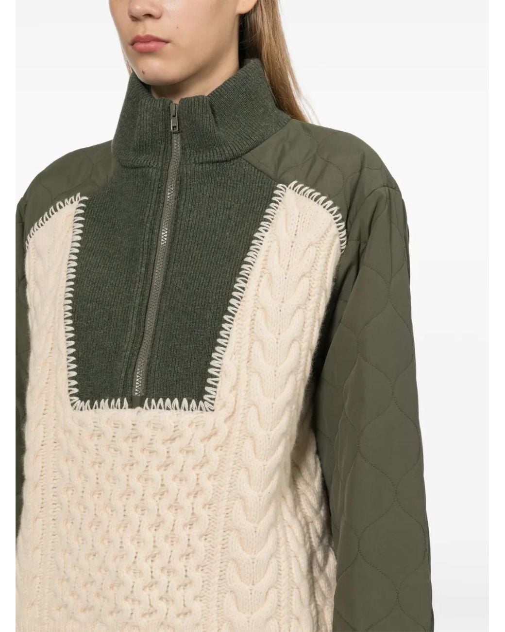 Sea Green Chunky-Knit Sweater
