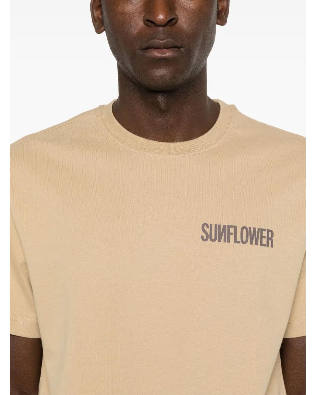 sunflower Natural Jersey Crewneck Logo T-Shirt for men