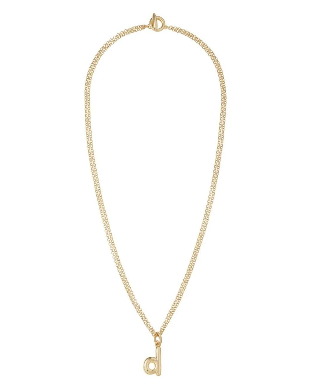 Roxanne Assoulin White The Puffy Initial Necklace