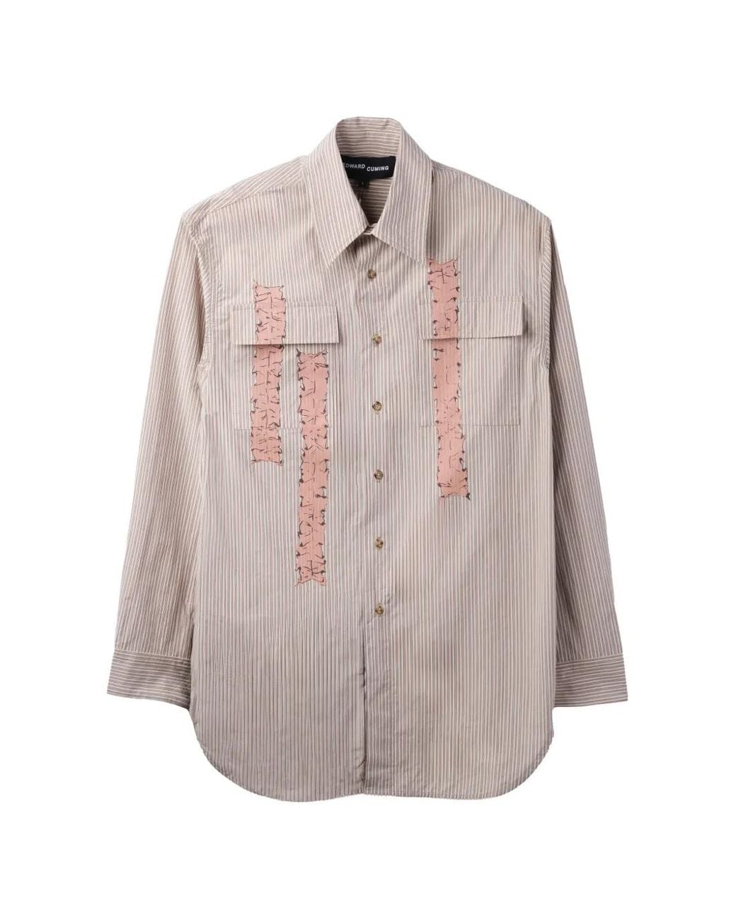 Camisa Typewriter A Rayas Edward Cuming de color Gray