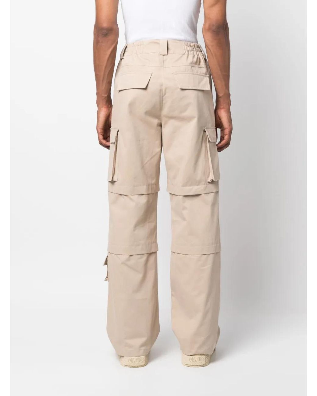 M I S B H V Natural Straight-Leg Cargo Trousers for men