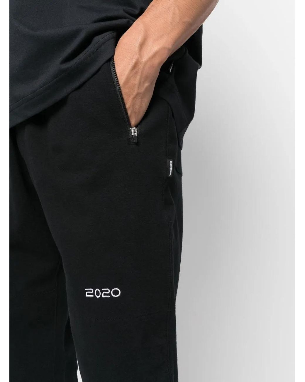 Neighborhood Black Logo Embroidery Track Pants for men
