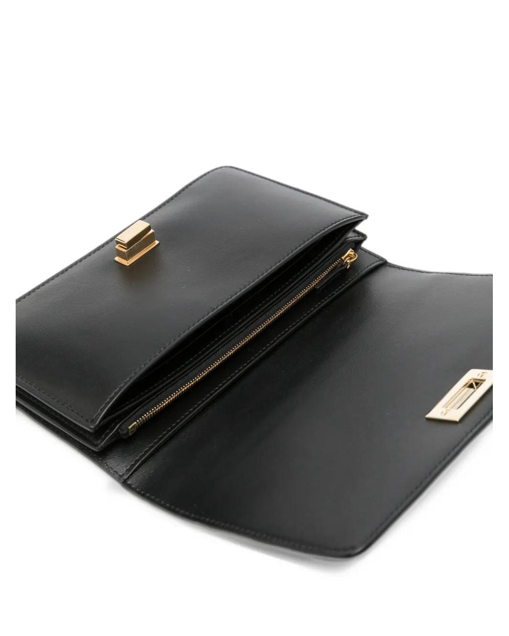 Fendi Black Wallet On Chain Leather Bag