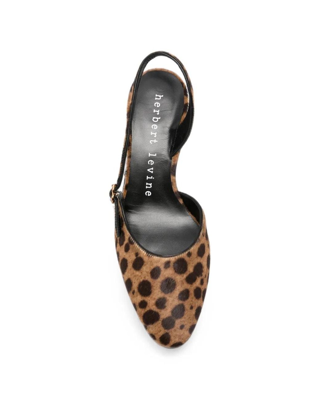Herbert Levine Natural Leopard-Print Slingback Pumps
