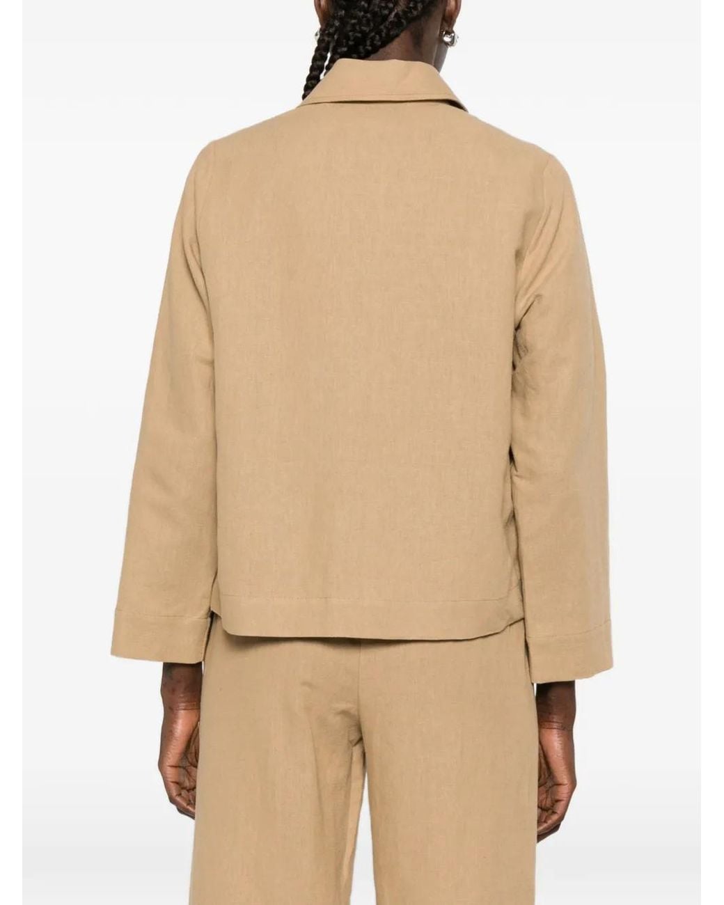 Whyci Natural Front-Pocket Jacket