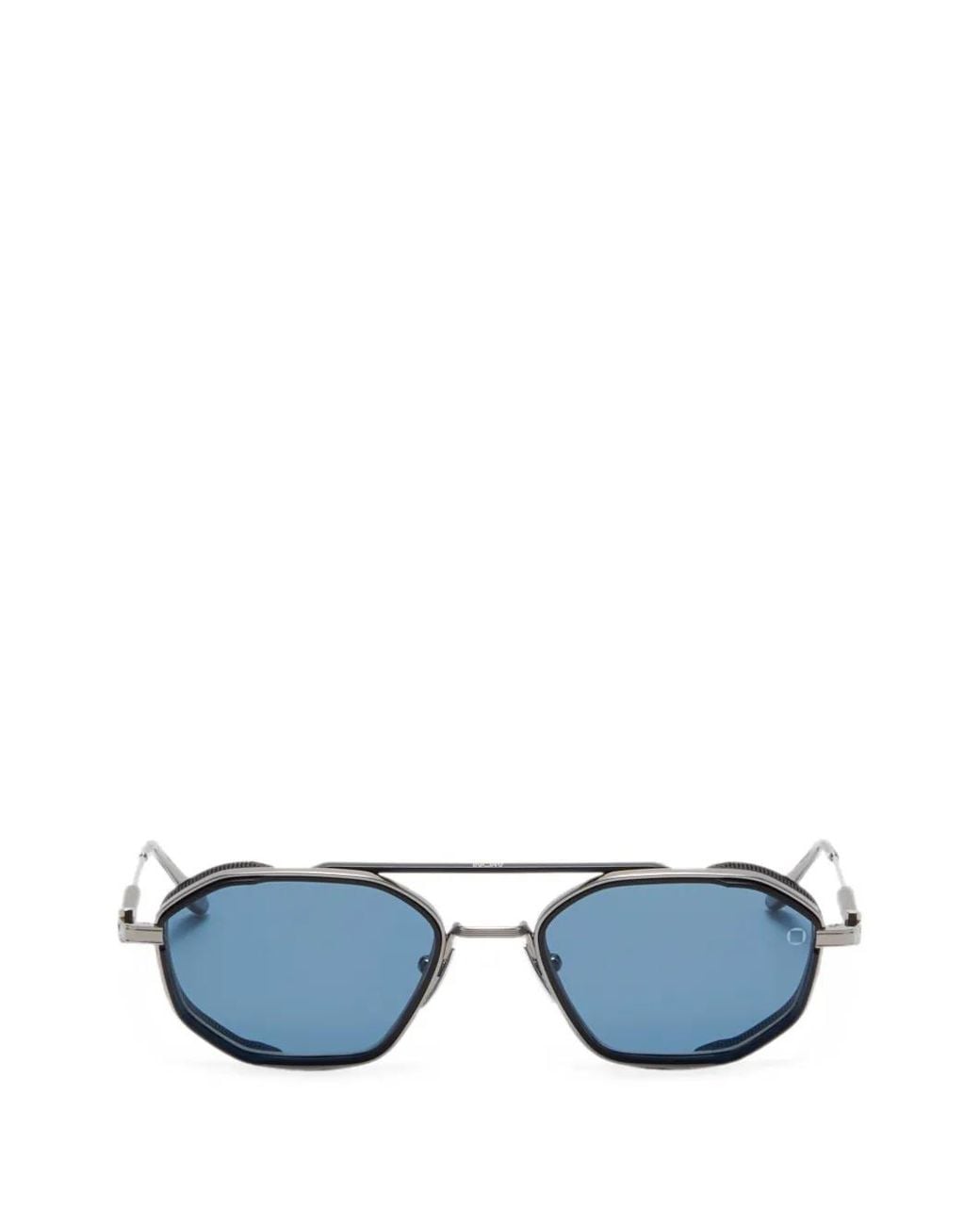 Akoni Blue Lunettes De Soleil À Monture Géométrique