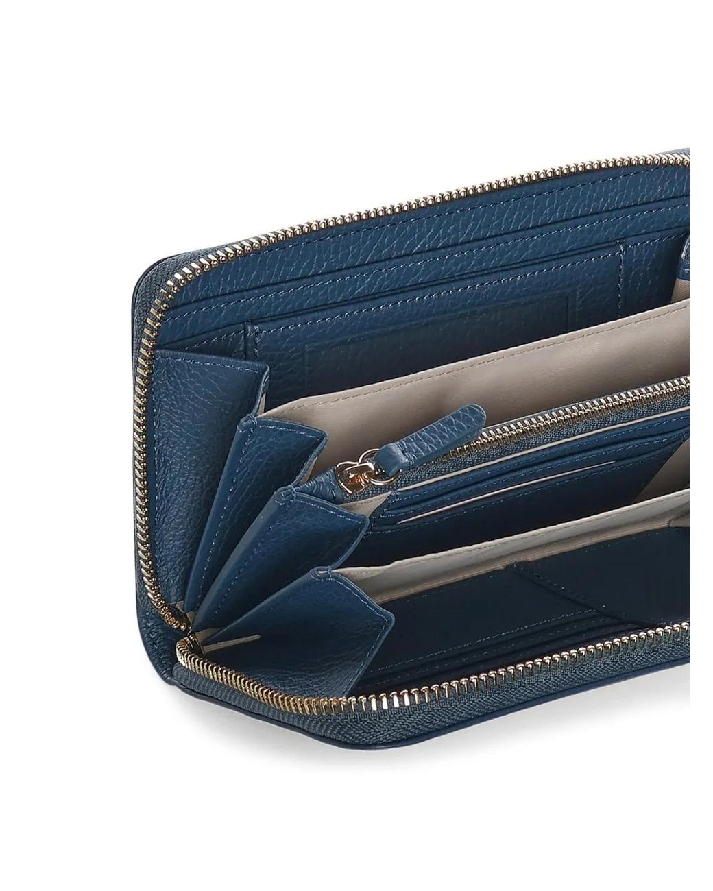Coccinelle Blue Zip-Fastening Leather Wallet