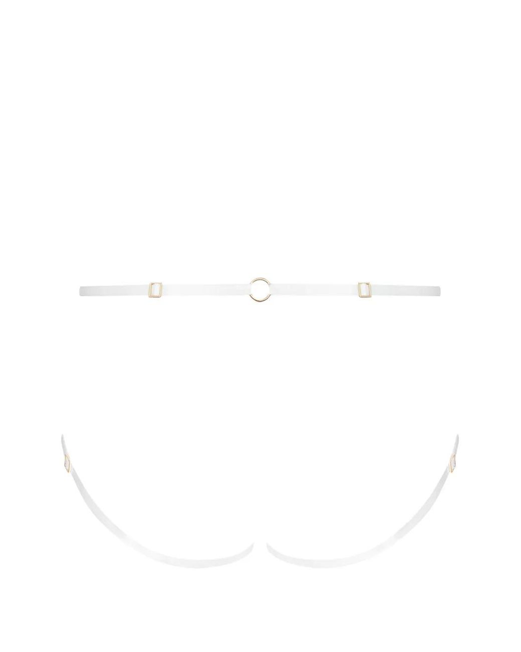 Maison Close White Lace-Ring G-String