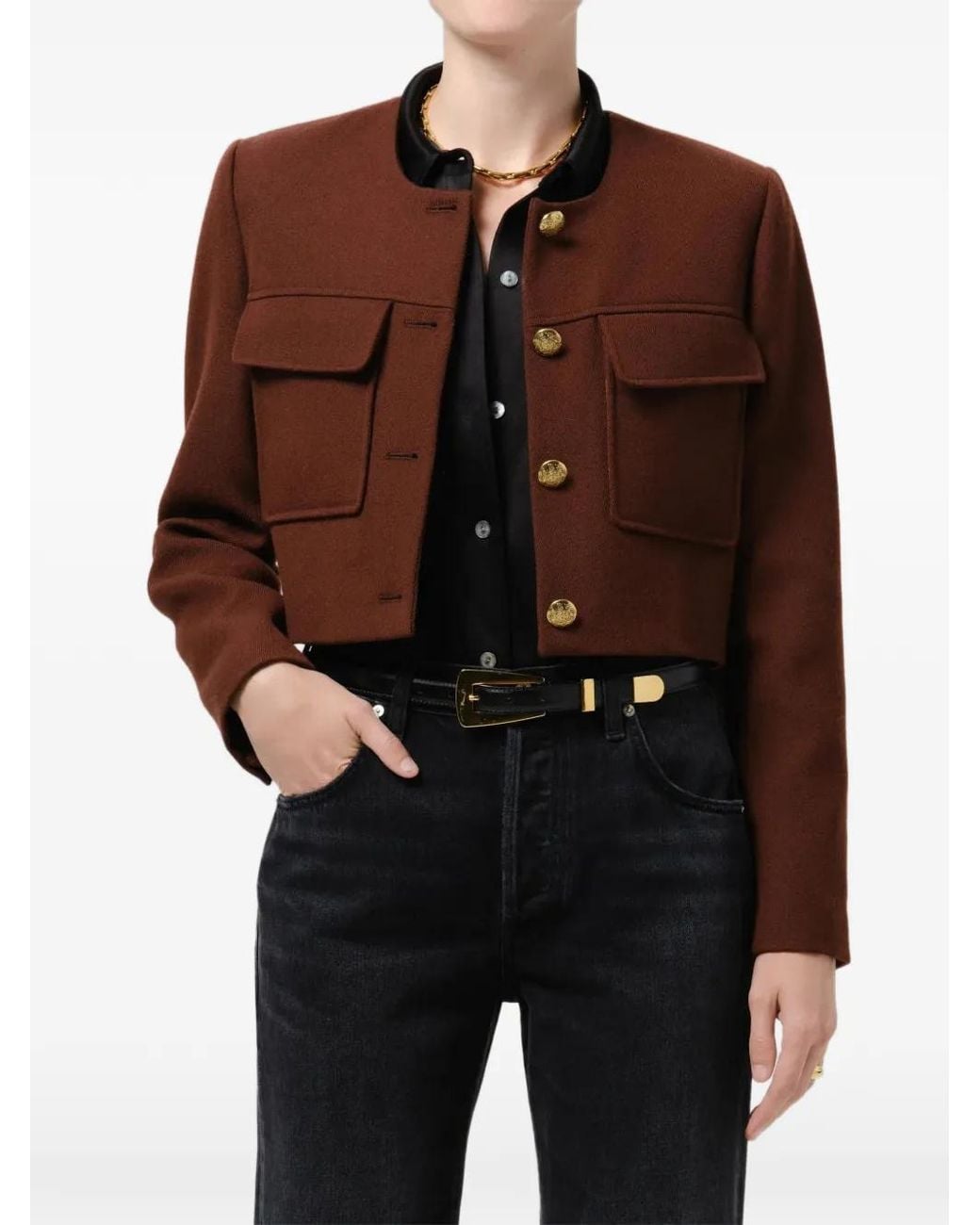 Citizens of Humanity Black Sophia Cropped Jacket