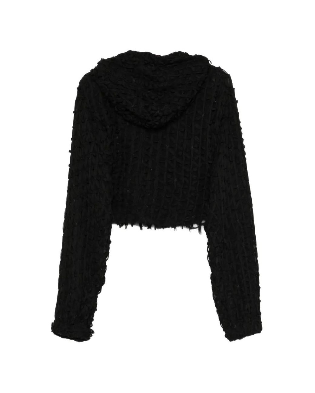 Comme des Garçons Black Textured Raw-Edge Jacket for men
