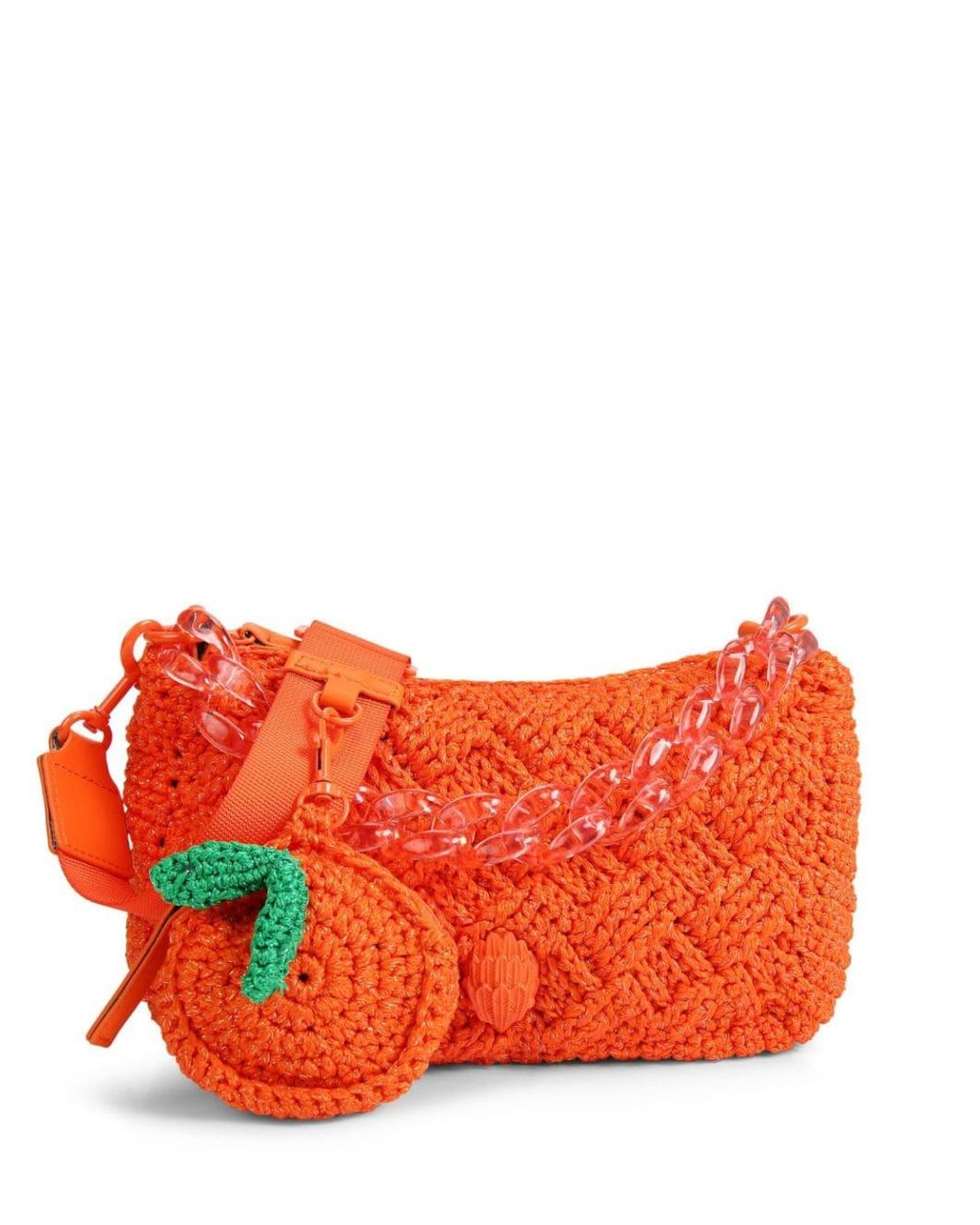 Kurt Geiger Crochet Crossbody Bag in Orange Lyst