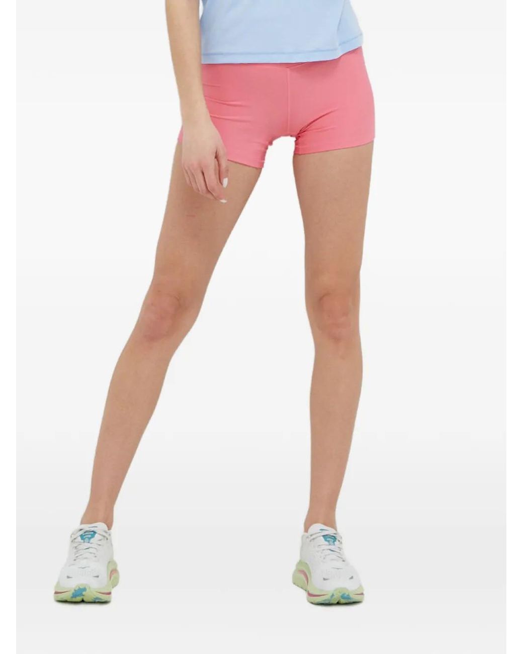 Casall Pink Short Taille-Haute À Logo Imprimé