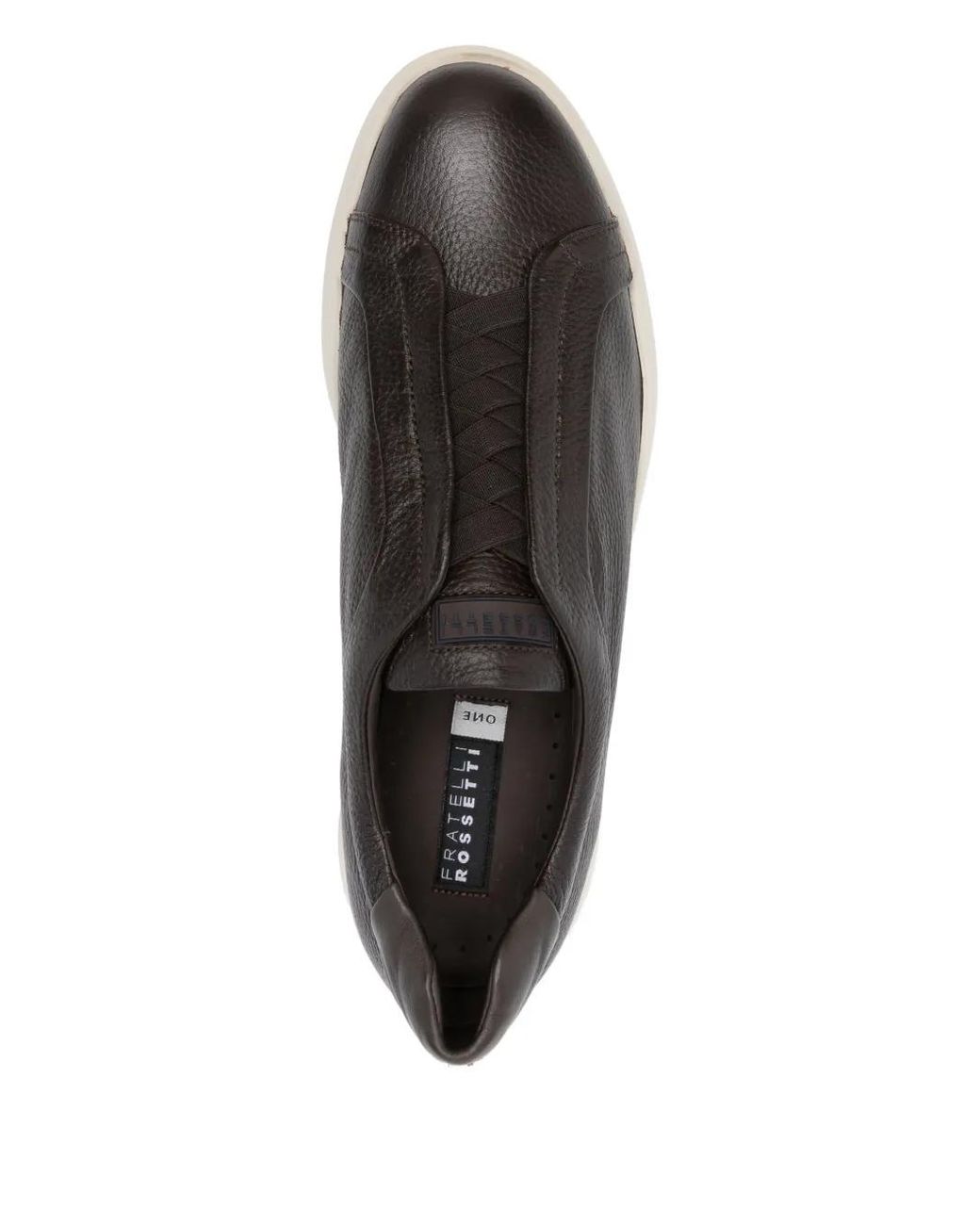 Fratelli Rossetti Black Leather Slip-On Sneakers for men