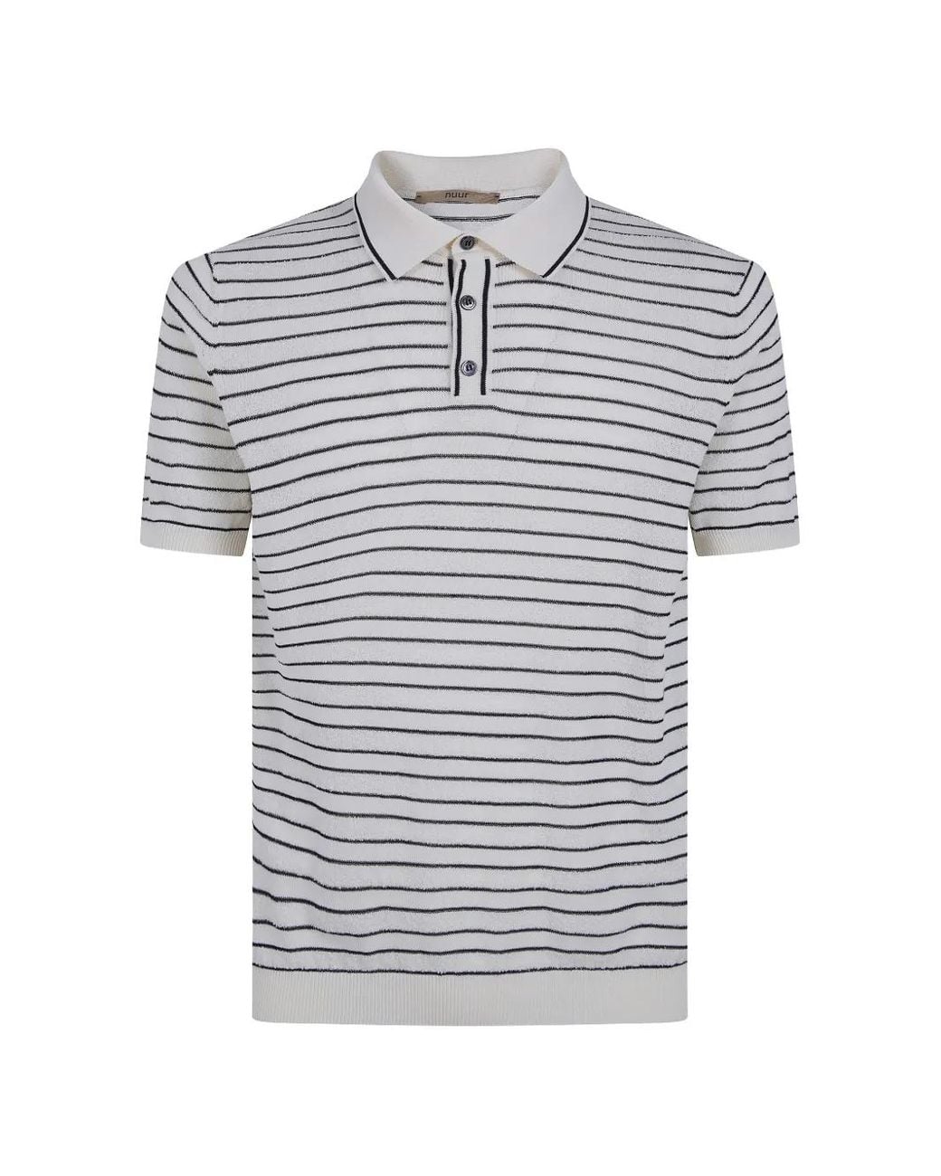 Nuur Gestreept Poloshirt in het Gray voor heren