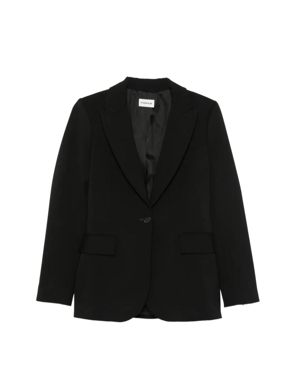 P.A.R.O.S.H. Black Single-Breasted Blazer