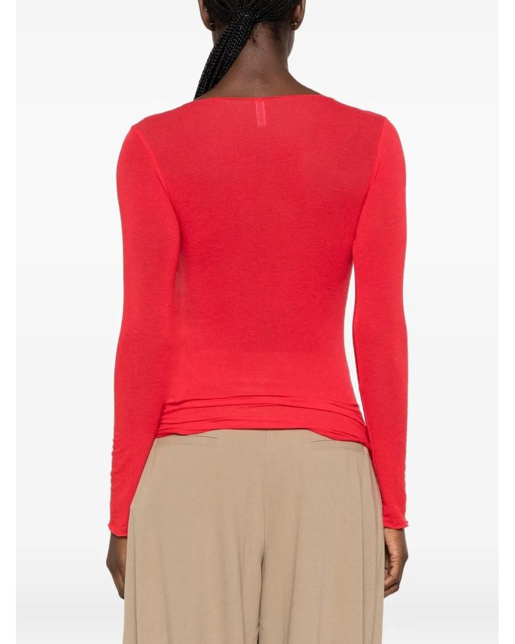 Daniele Fiesoli Red Boat-Neck Sweater