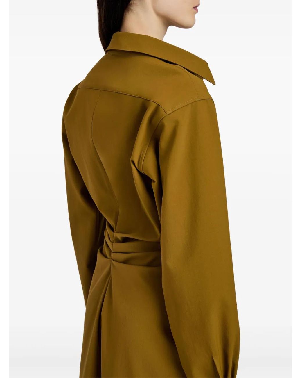 Proenza Schouler Button-Down Midi-Blousejurk in het Brown