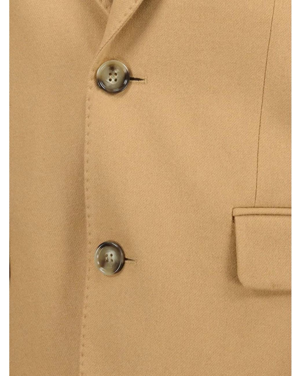 AMI Natural Single Breasted Wool Blazer