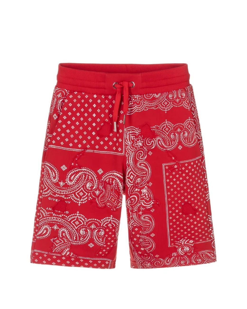 Givenchy Red Elastic-Waistband Shorts