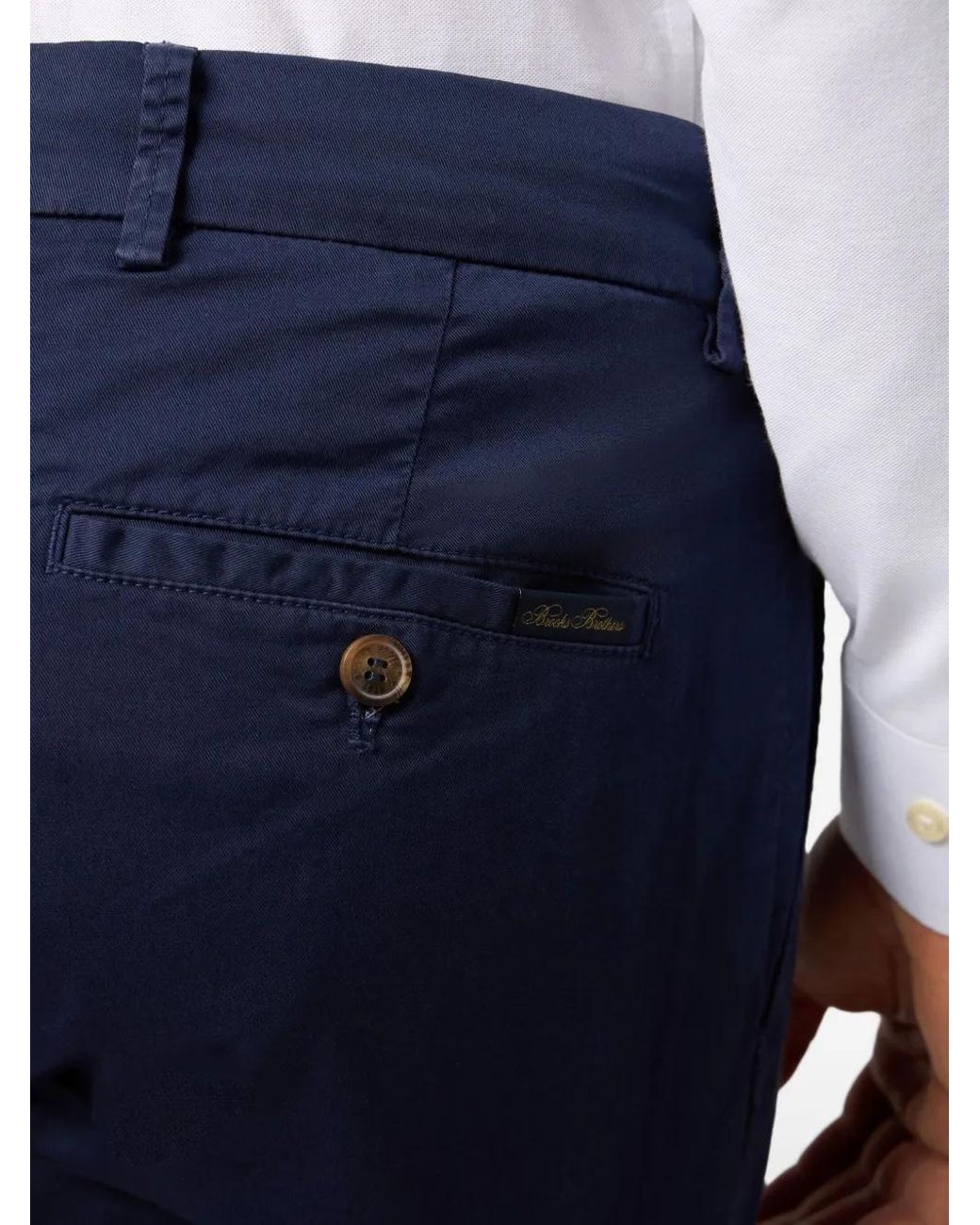 Brooks Brothers Blue Cotton Trousers for men