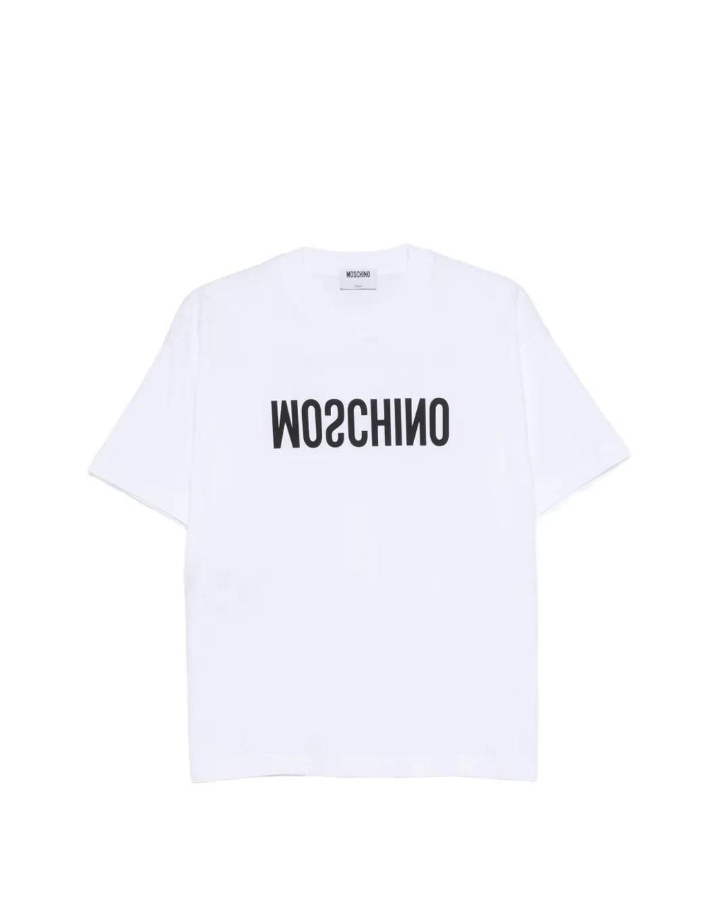 Moschino White Logo-Print Cotton T-Shirt