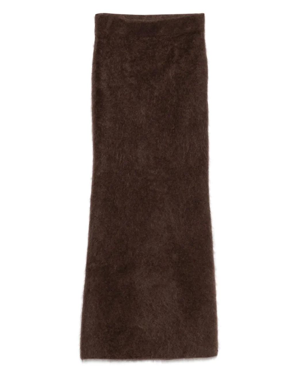 Soft Goat Brown Cashmere Skirt