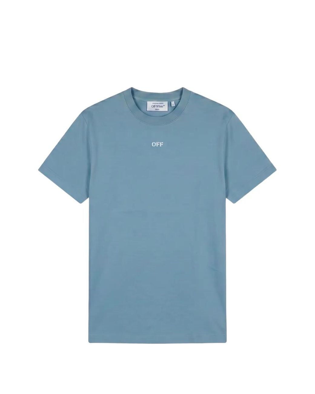 Off-White c/o Virgil Abloh Blue T-Shirt À Logo Imprimé for men