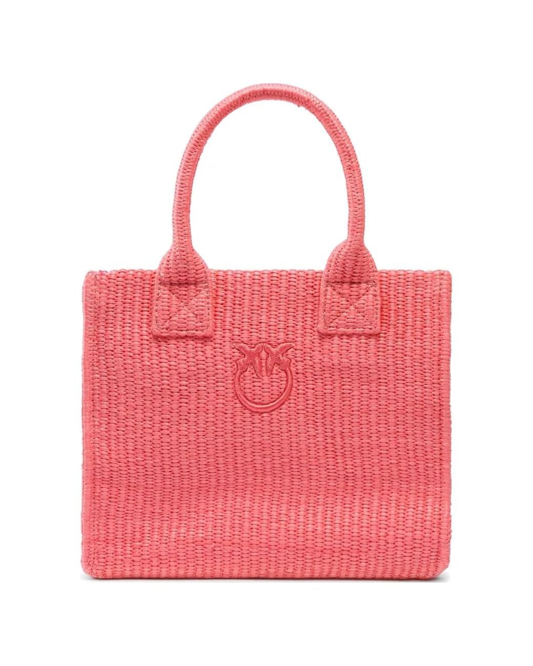 Pinko Pink Beach Small Shopping Tote