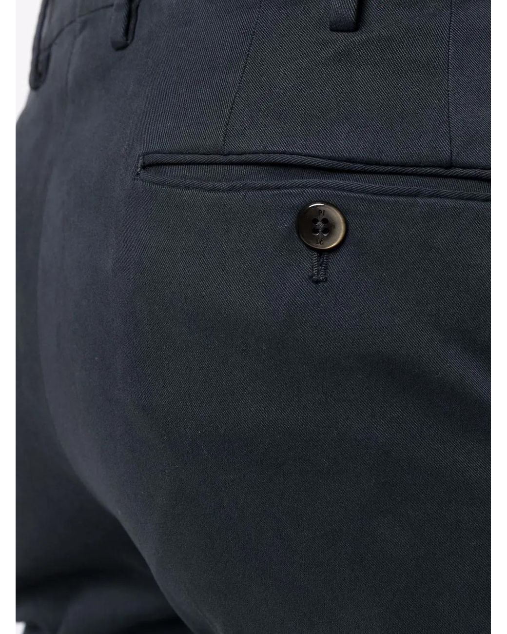 PT Torino Blue Straight Leg Chino Trousers for men