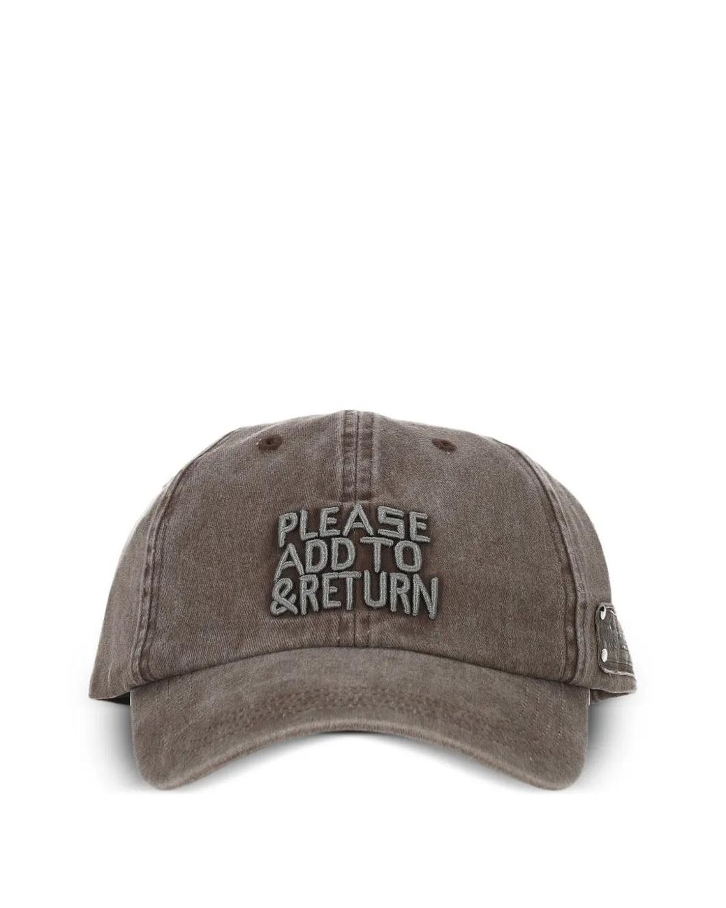 M I S B H V Brown Ray Johnson Embroidered Washed-Effect Baseball Cap
