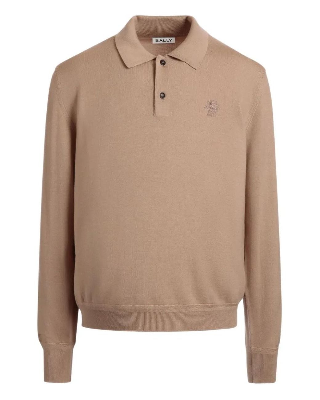 Bally Natural Long-Sleeve Polo Shirt for men