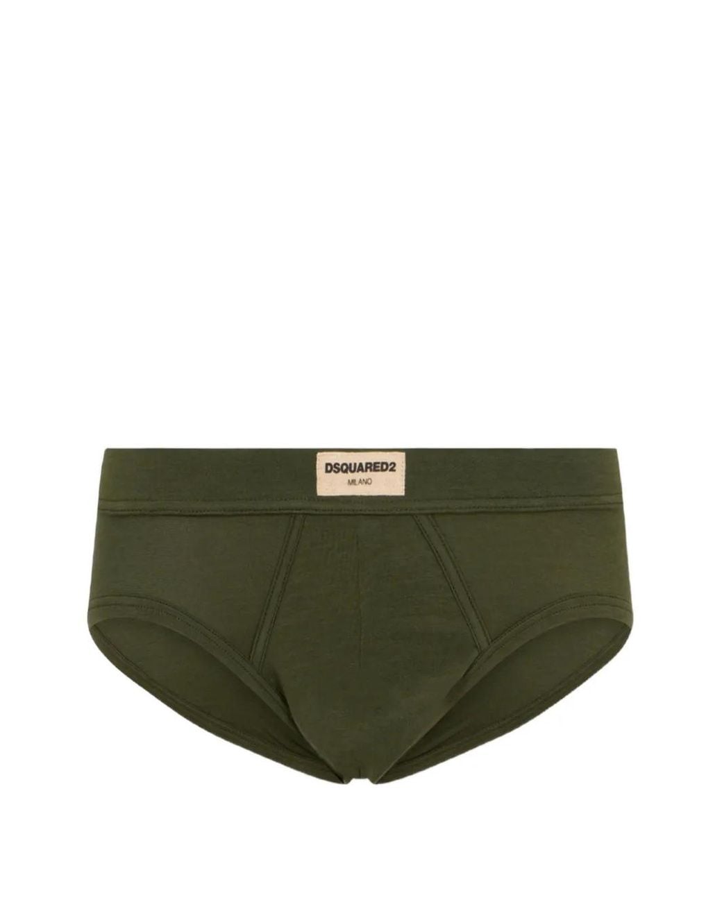 Slip Con Applicazione di DSquared² in Green da Uomo