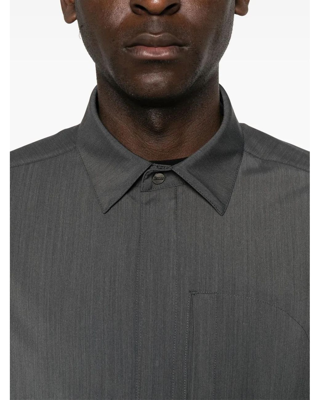 Sobrecamisa Con Botones Herno de hombre de color Gray