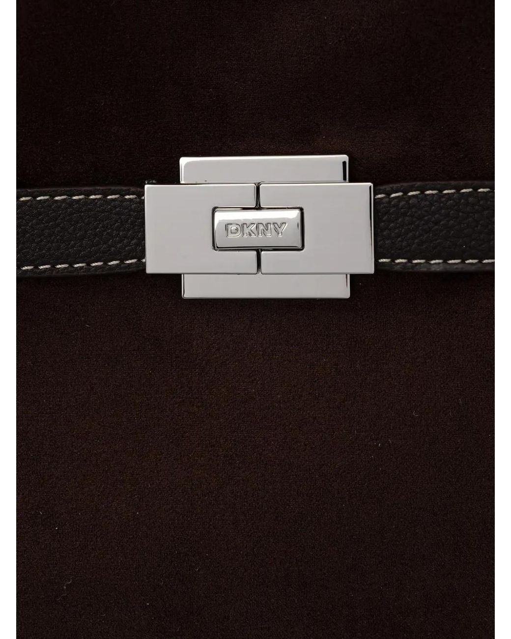 DKNY Brown Handtasche Mit Shearling