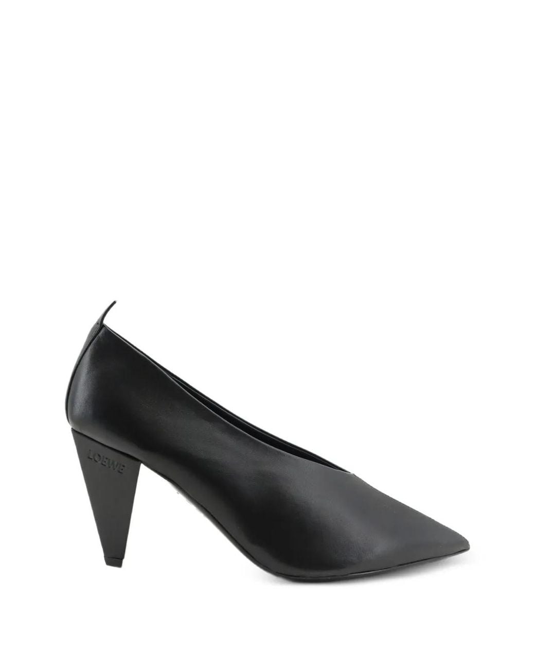 Loewe Black Origami Cubic Pumps