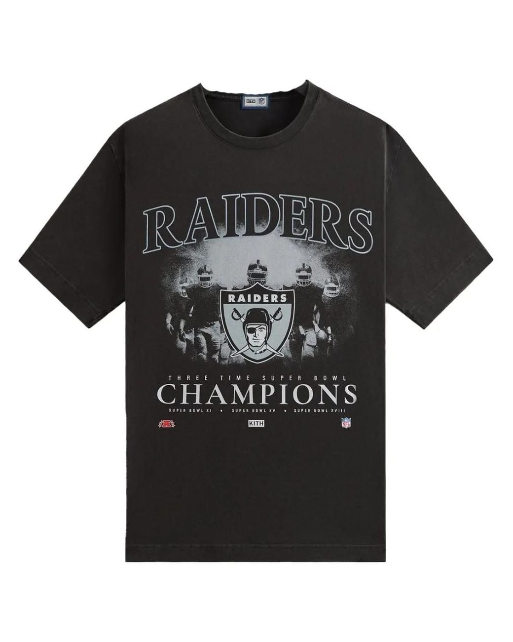 Kith Black X Nfl '47 Raiders "Vintage" T-Shirt for men