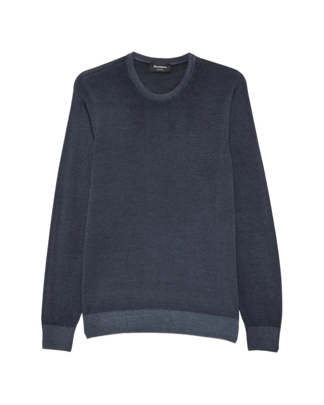 AROVESCIO Blue Crew-Neck Sweater for men