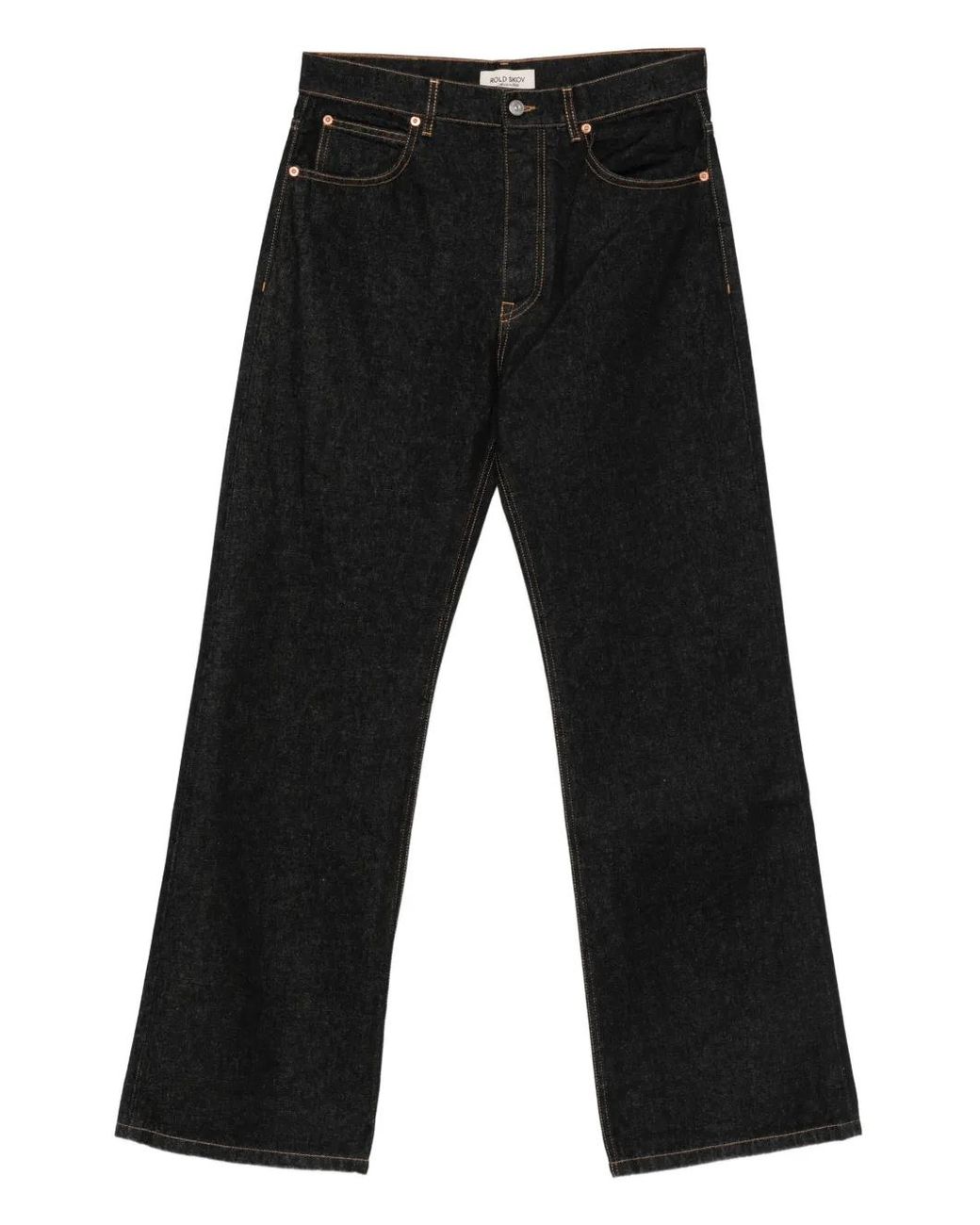 ROLD SKOV Black Bootcut Trousers for men