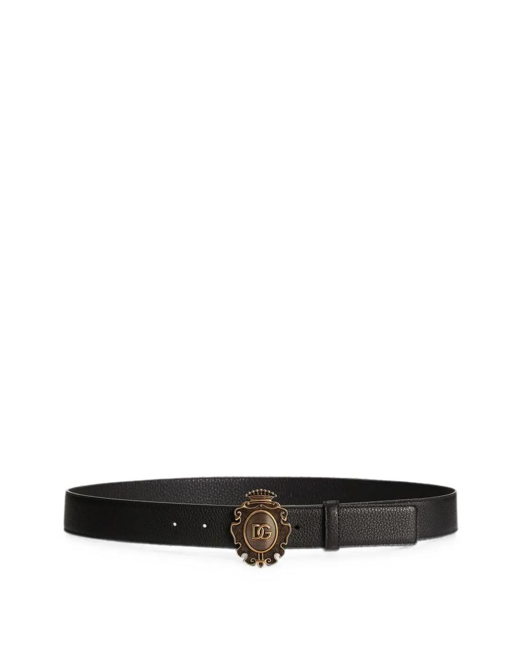 Dolce & Gabbana White Logo Belt for men
