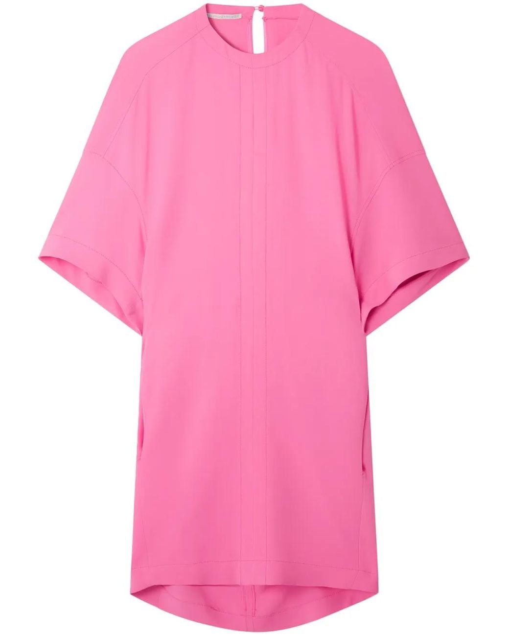 Stella McCartney Pink Relaxed Fit Cape Short Dress