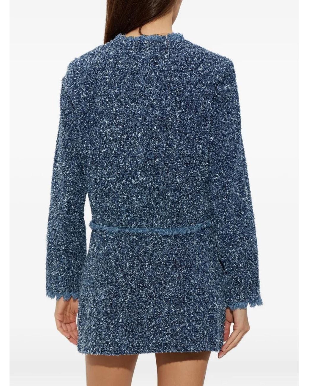 MICHAEL Michael Kors Blue Needle-Punch Denim Jacket