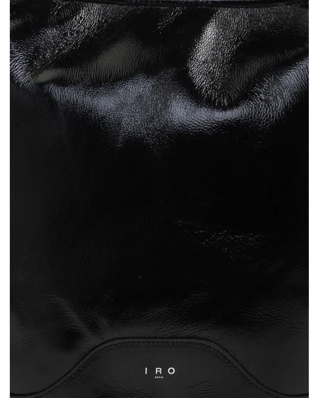 IRO Black Leather Bucket Bag