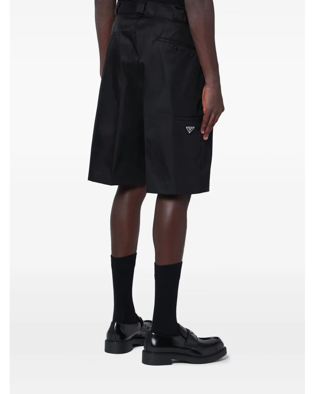Prada Re-Nylon Bermuda Shorts in het Black voor heren