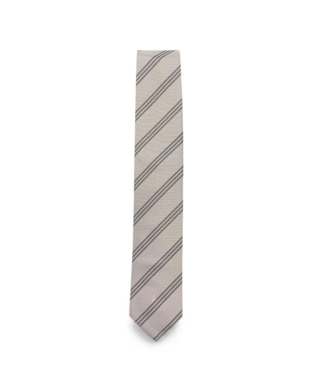 Corbata A Rayas Lardini de hombre de color White